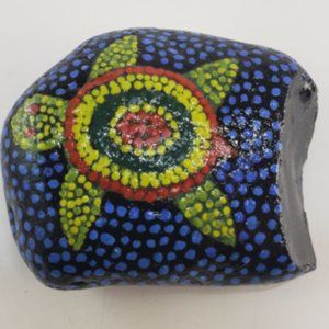 Hand-Painted Rock - Turtle